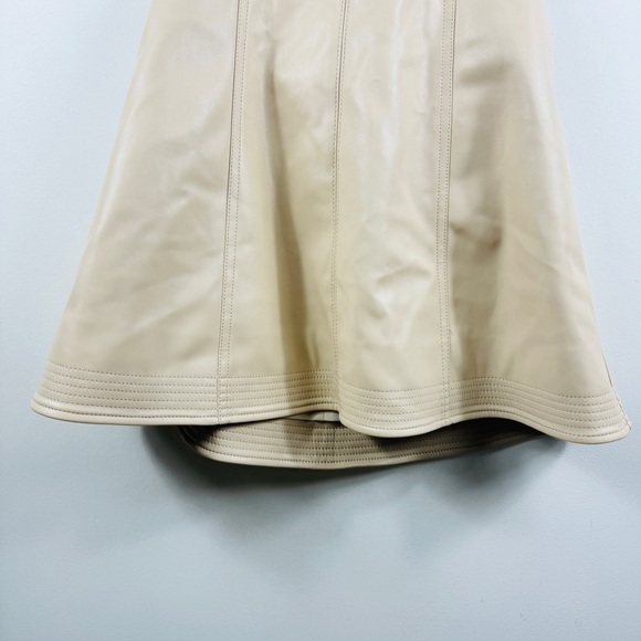 Jonathan Simkhai vegan leather cut out mini dress in vanilla - Picture 7 of 14